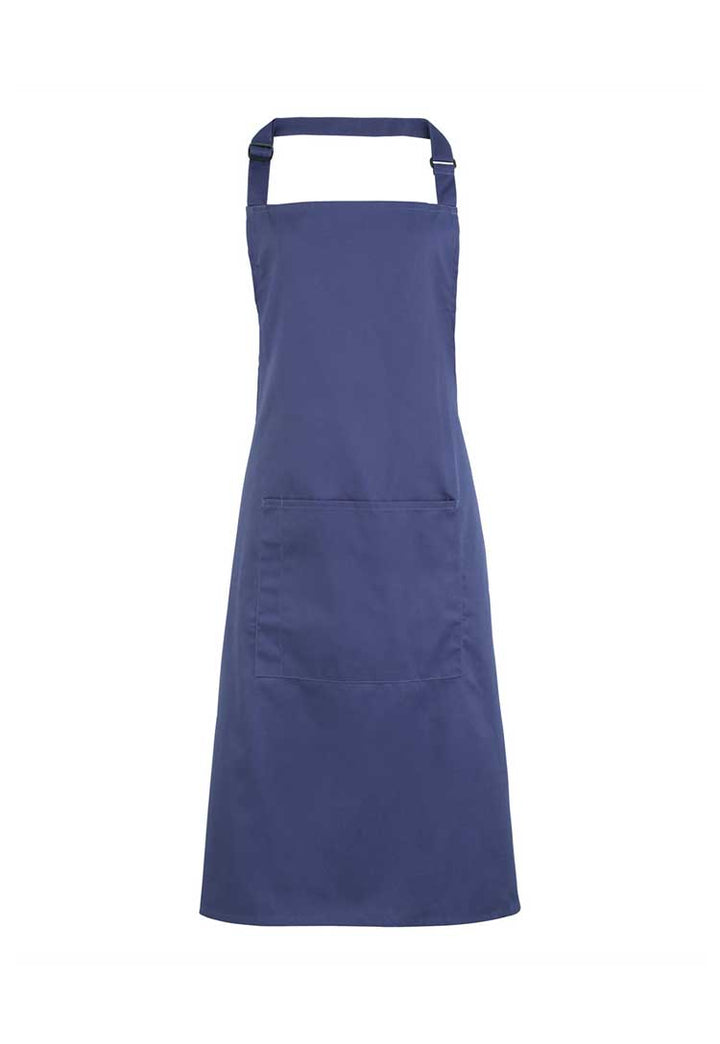 Bib Apron with Pocket PR154 in Marine Blue (Bundle of 8 with Free Logo Embroidery)