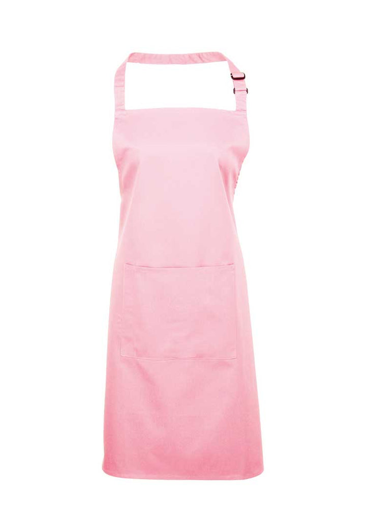 Bib Apron with Pocket PR154 in Pink (Bundle of 8 with Free Logo Embroidery)