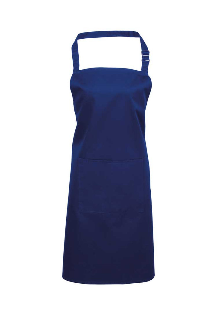 Bib Apron with Pocket PR154 in Royal (Bundle of 8 with Free Logo Embroidery)