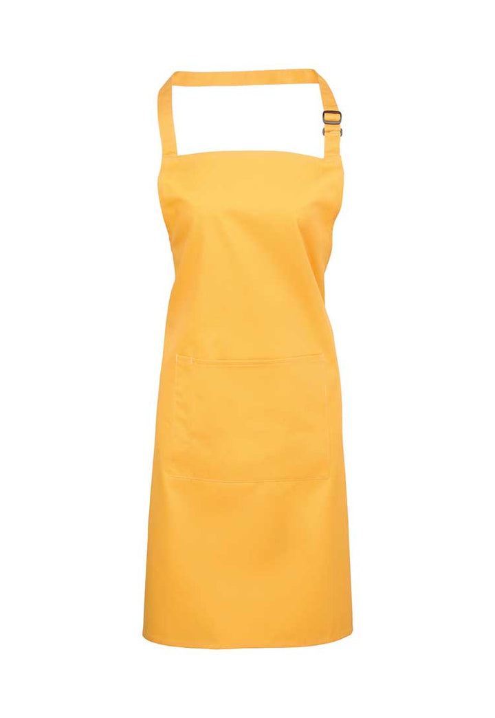 Bib Apron with Pocket PR154 in Sunflower (Bundle of 8 with Free Logo Embroidery)