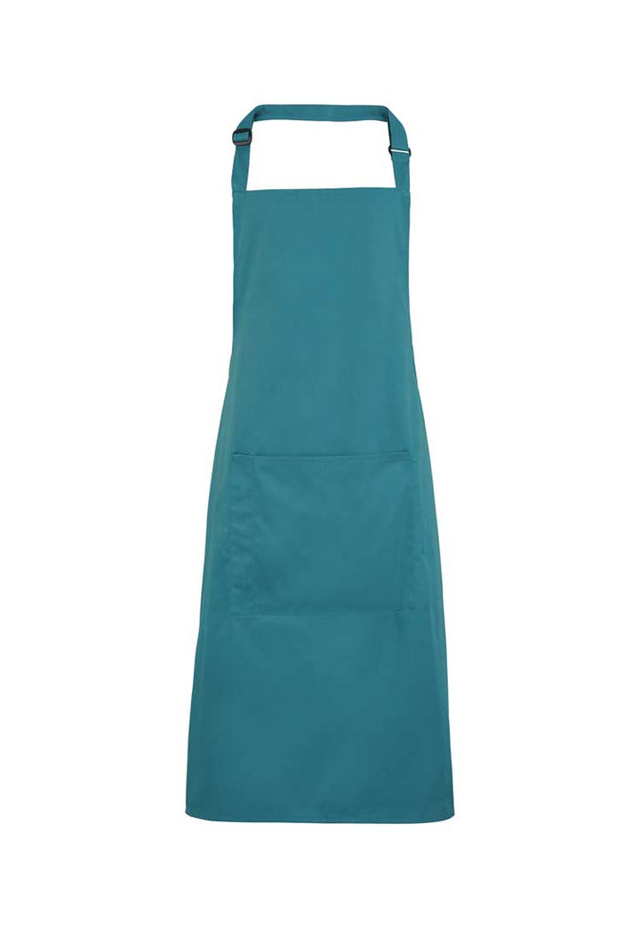 Bib Apron with Pocket PR154 in Teal (Bundle of 8 with Free Logo Embroidery)