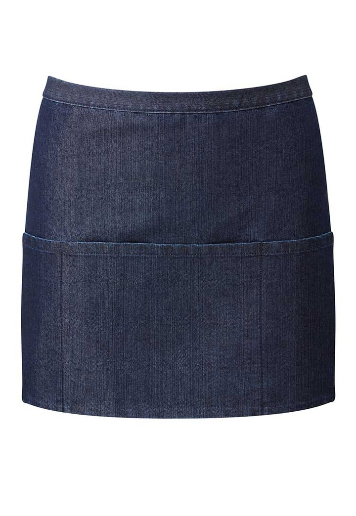 Three Pocket Apron PR155 in Indigo Denim (Bundle of 8 with Free Logo Embroidery) 