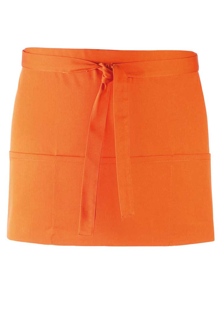 Three Pocket Apron PR155 in Orange (Bundle of 8 with Free Logo Embroidery)