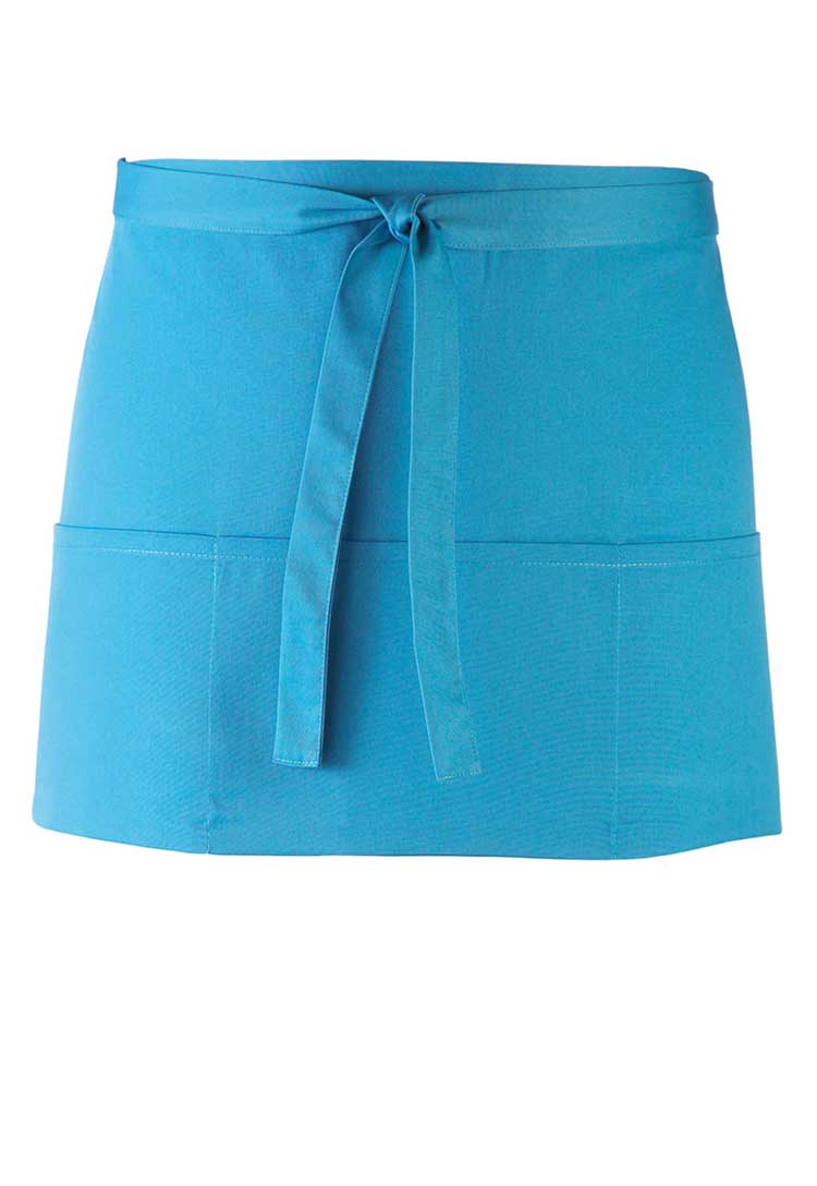 Three Pocket Apron PR155 in Turquoise (Bundle of 8 with Free Logo Embroidery)