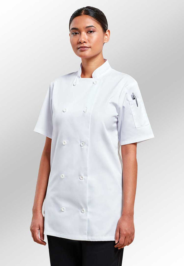 Women's Short Sleeve Chef's Jacket PR670
