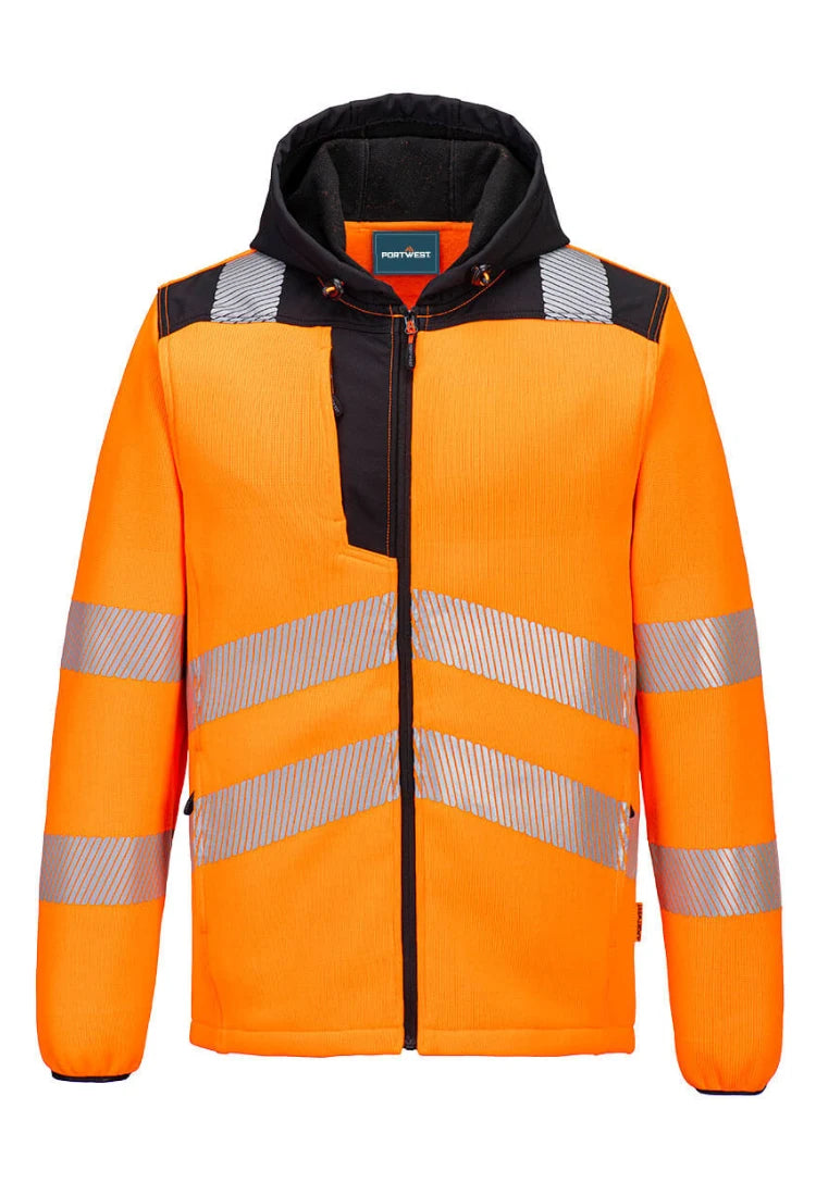Hi-Vis Technical Fleece PW335 in Orange/Black