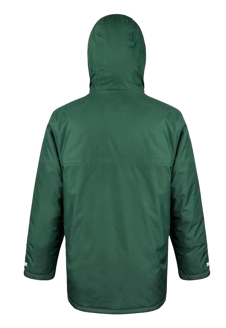 Ambulance Winter Parka R207X bottel green rear view 