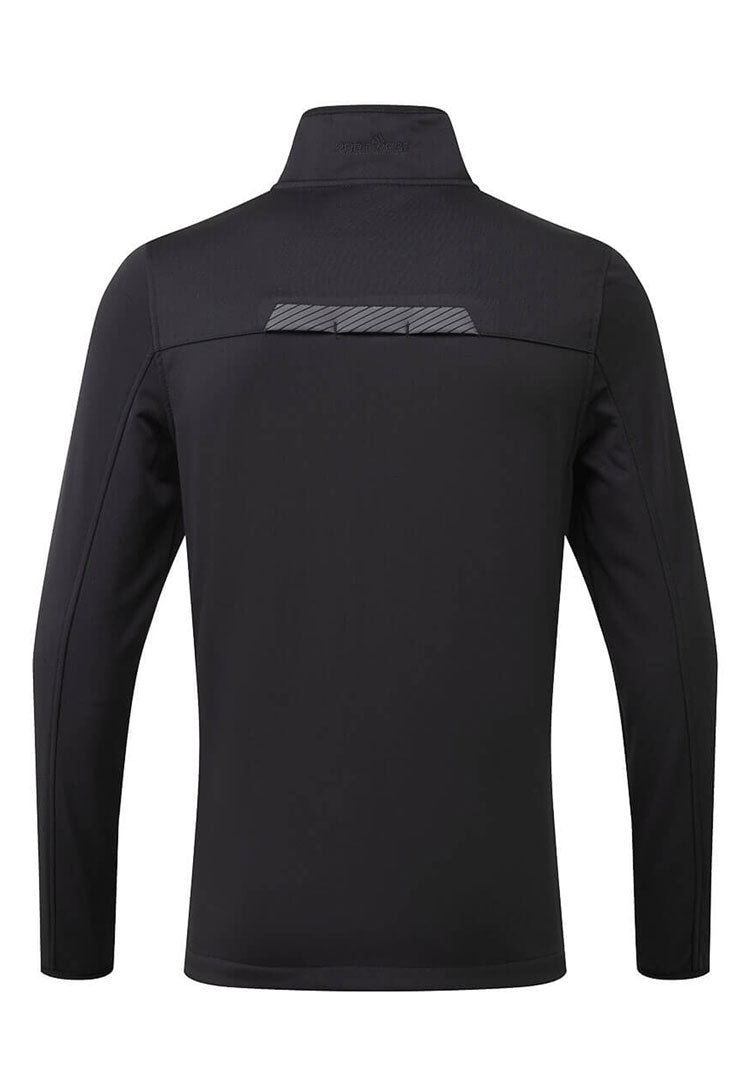 Back View of WX3 Full Zip Tech Fleece T756 in Black