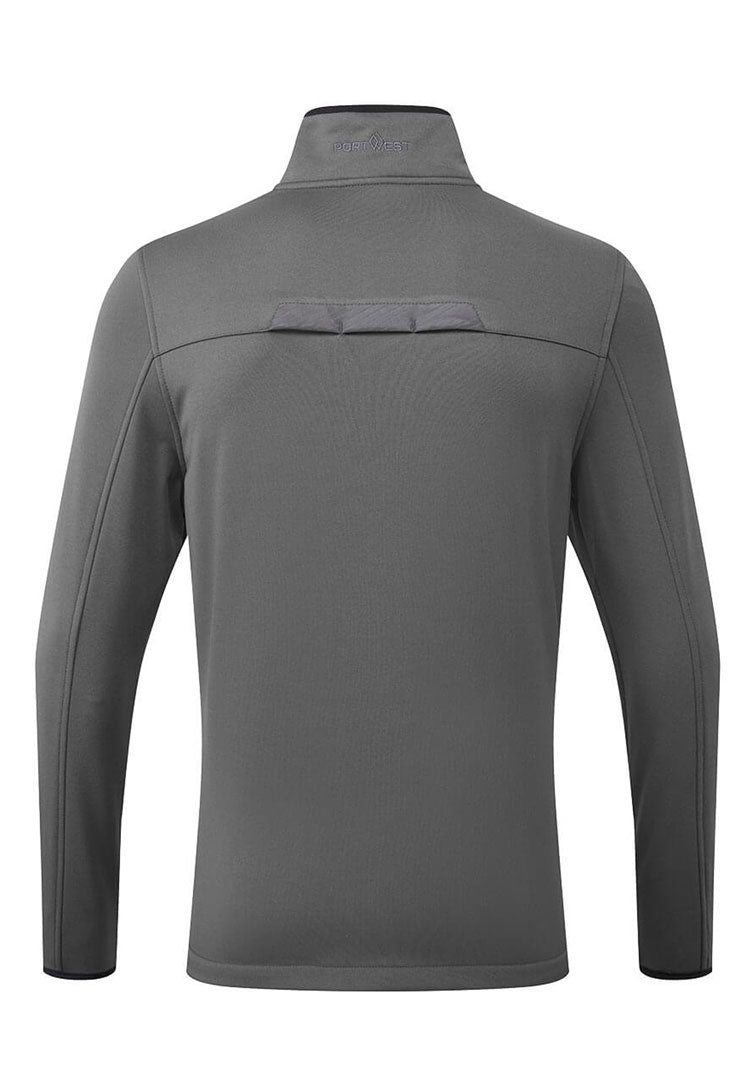 Back View of WX3 Full Zip Tech Fleece T756 in Metal Grey