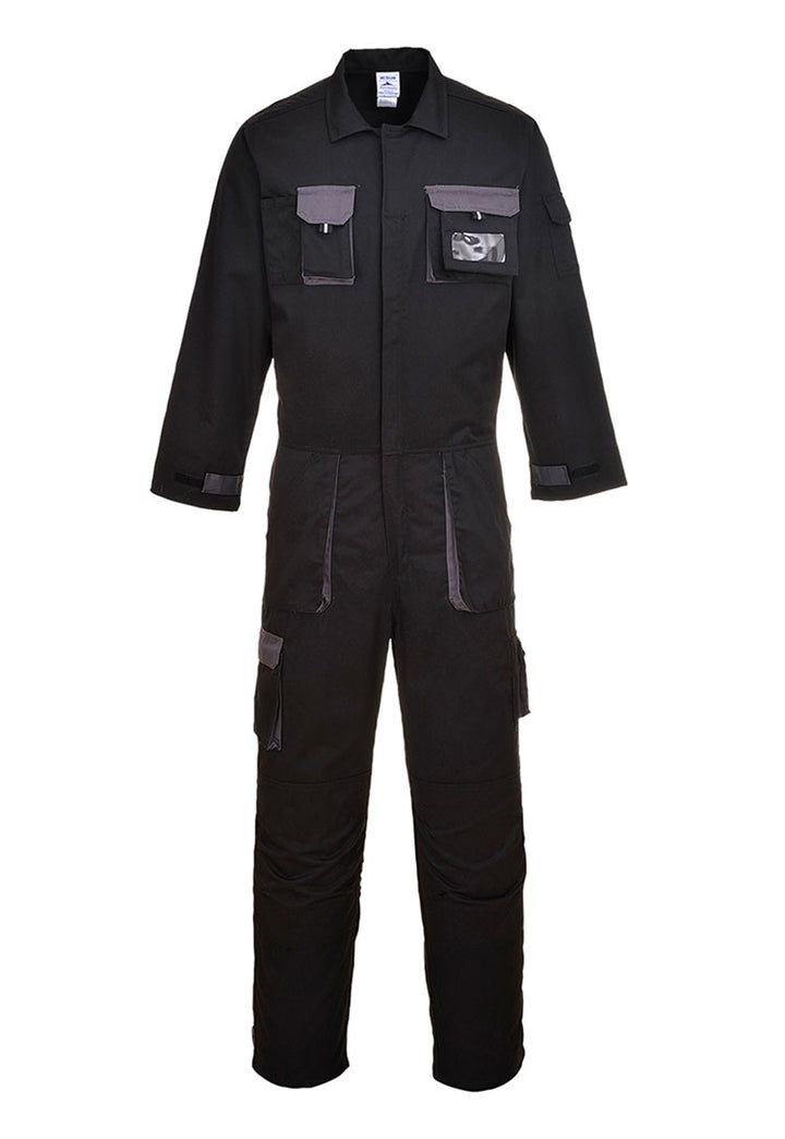 Texo Contrast Coverall TX15 in Black