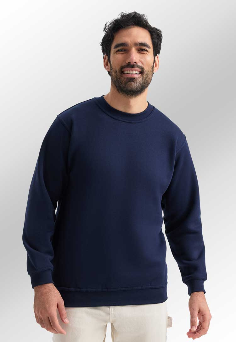 model wearing Premium Sweatshirt in navy