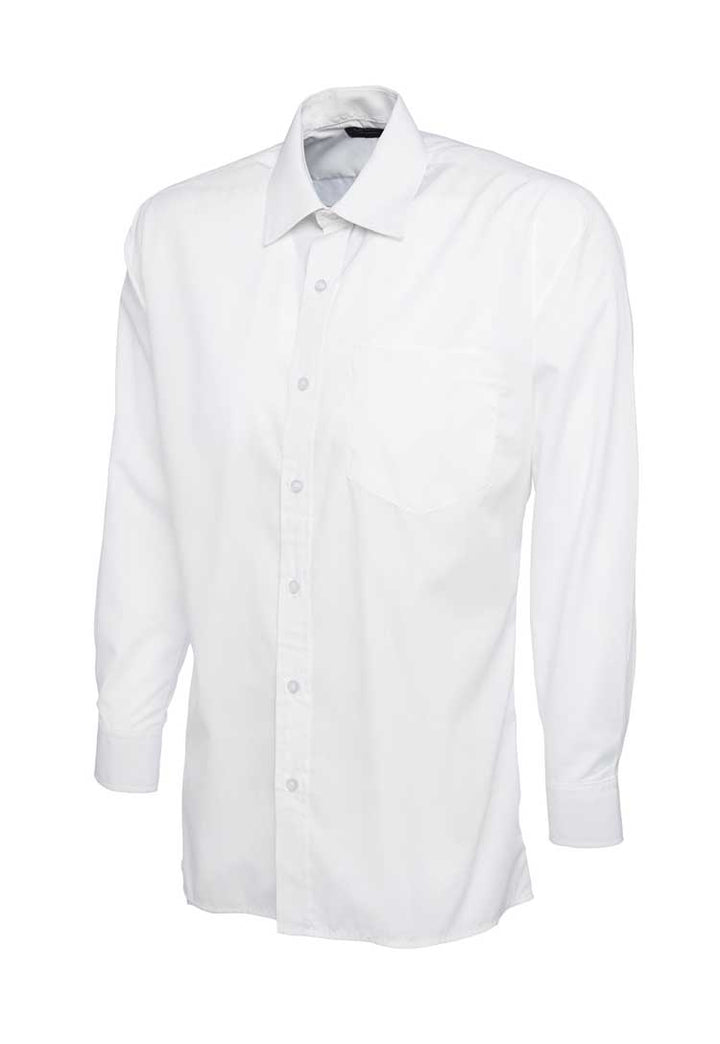 A UC709 Mens Poplin Full Sleeve Shirt in White