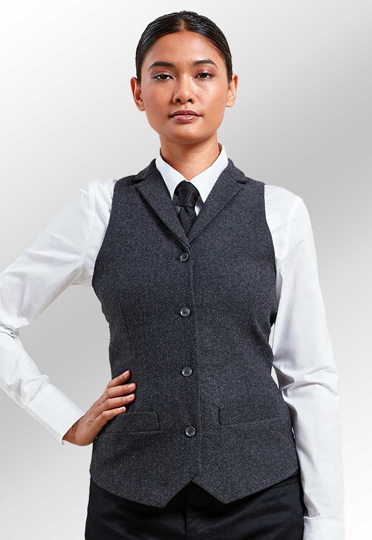 Women's Herringbone Waistcoat PR626