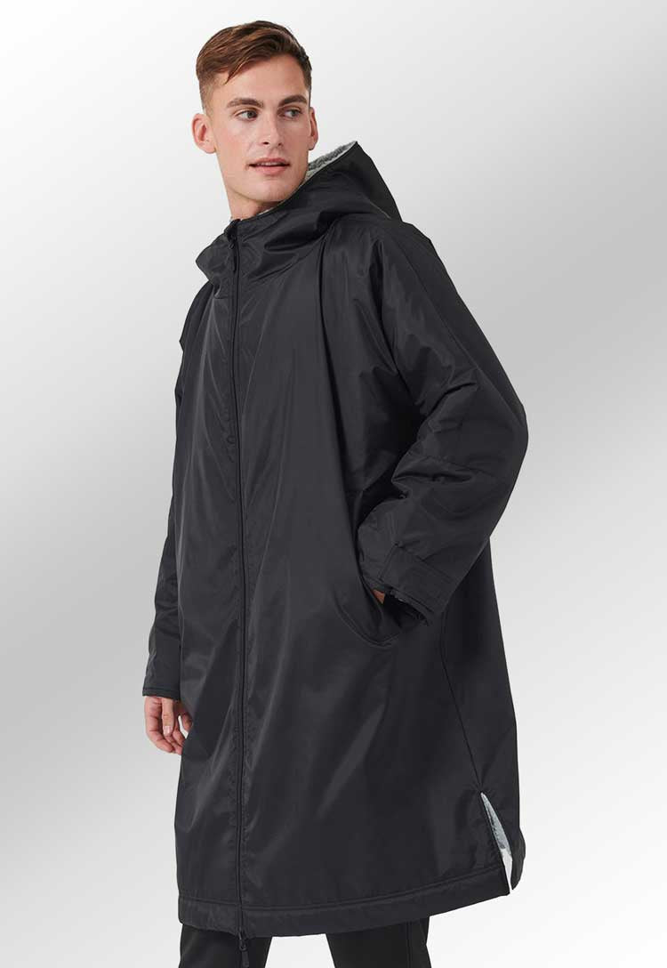 Model wearing Unisex All-Weather Robe LV690