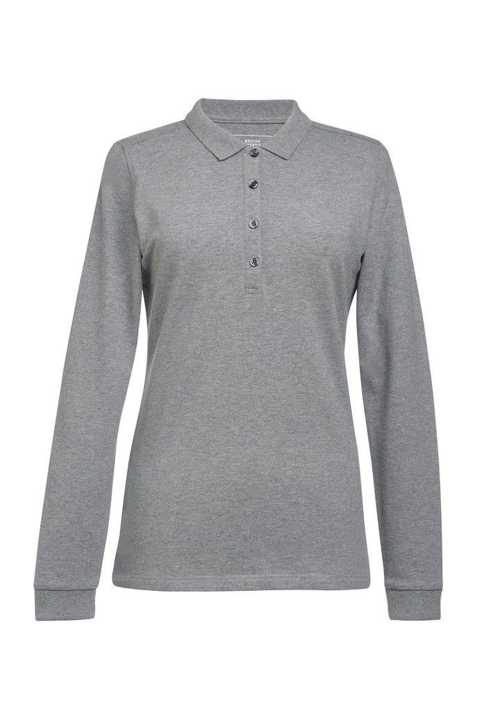 Anna Premium Cotton Polo 2378 in Grey Marl