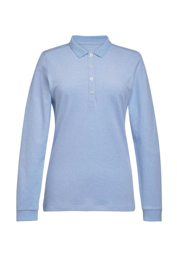 Anna Premium Cotton Polo 2378 in Sky Marl