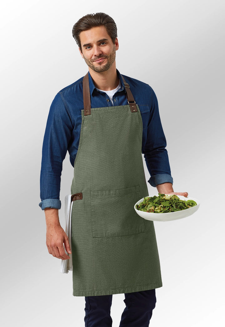 Oxford Cotton Bib Apron - The Work Uniform Company