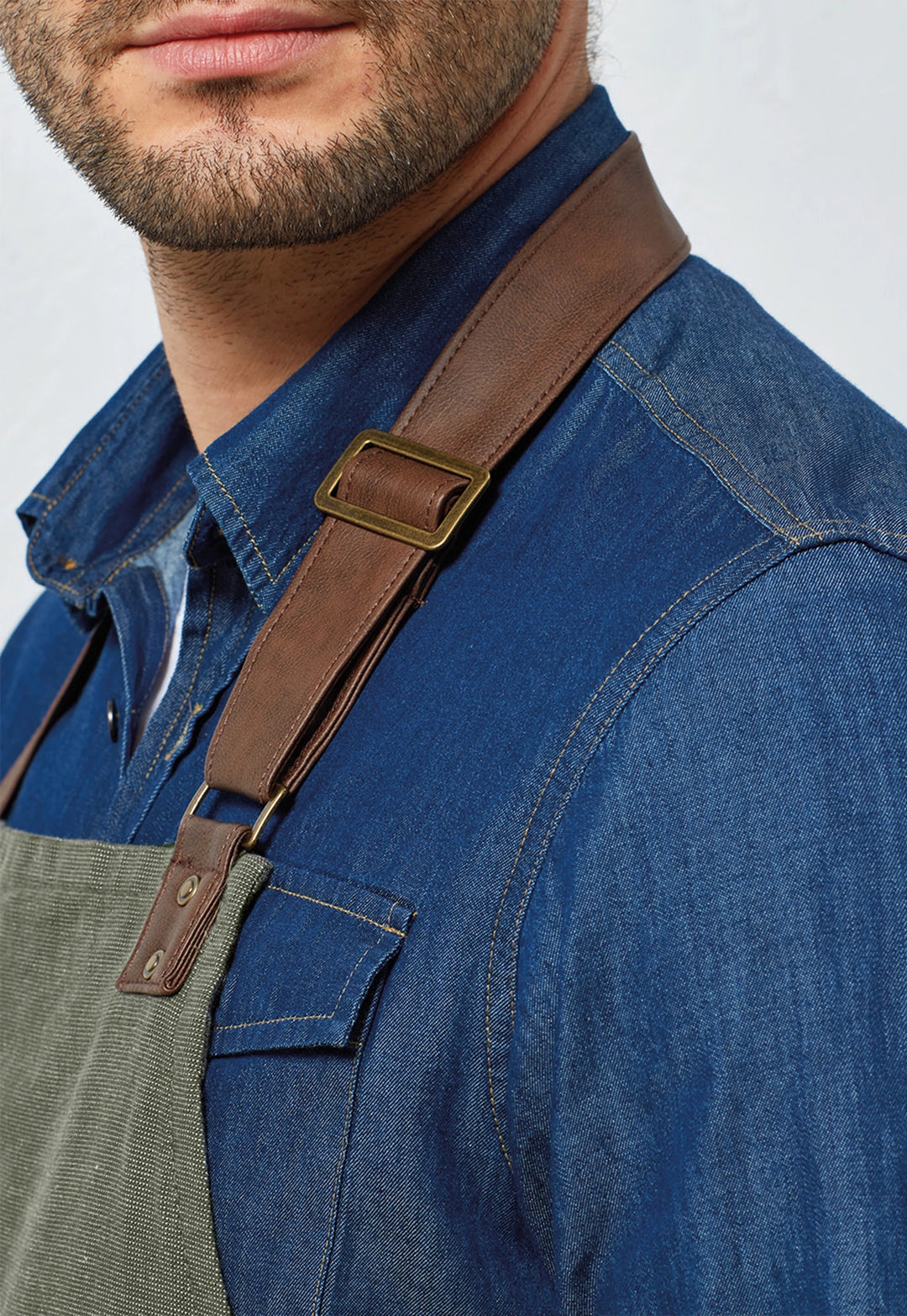 Oxford Cotton Bib Apron - The Work Uniform Company