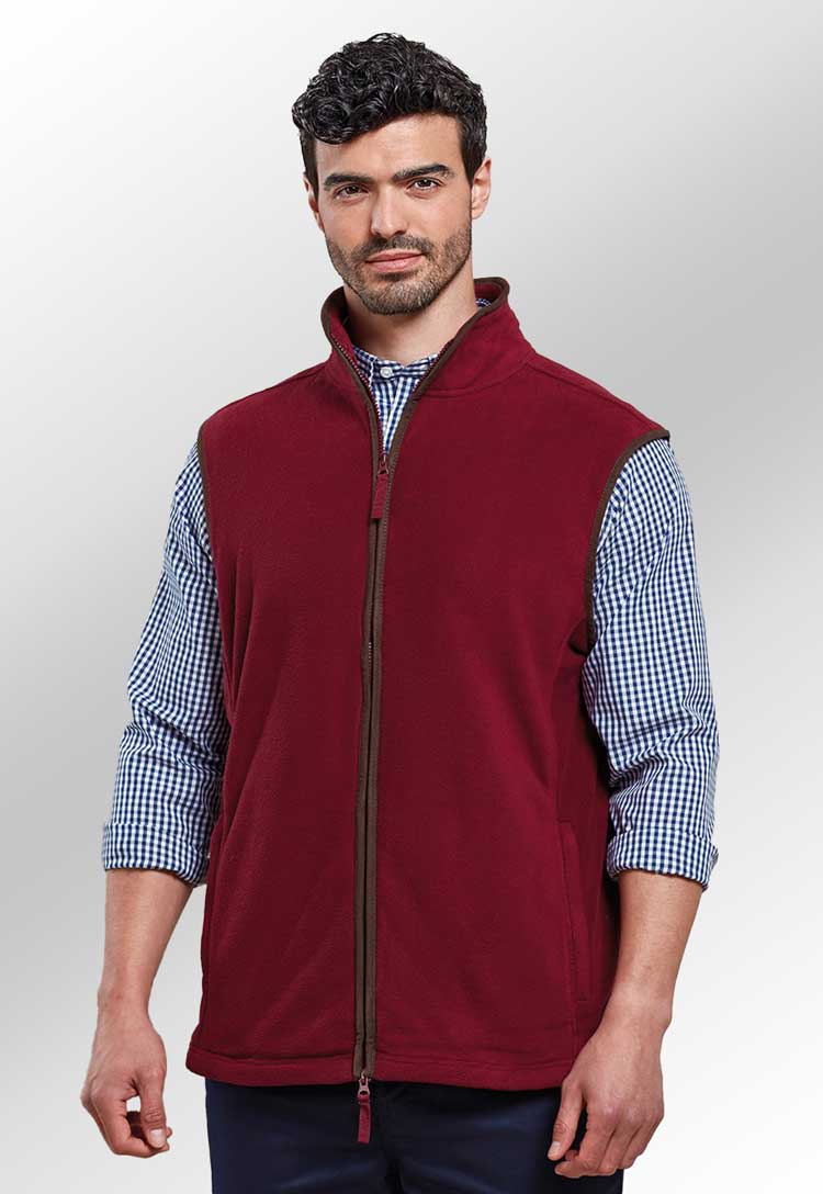 Model wearing Artisan Fleece Gilet PR803