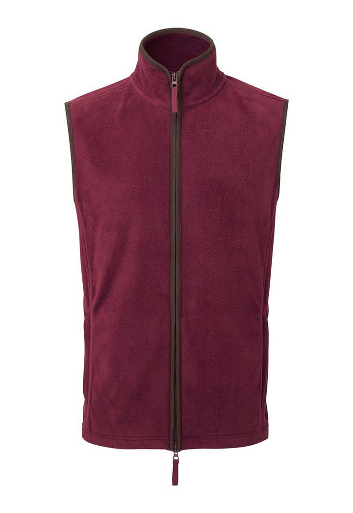 Artisan Fleece Gilet PR803 burgundy