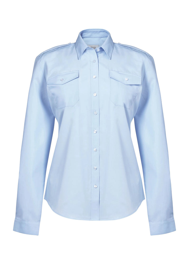 Athena Ladies Long Sleeve Pilot Shirt - The Work Uniform Company