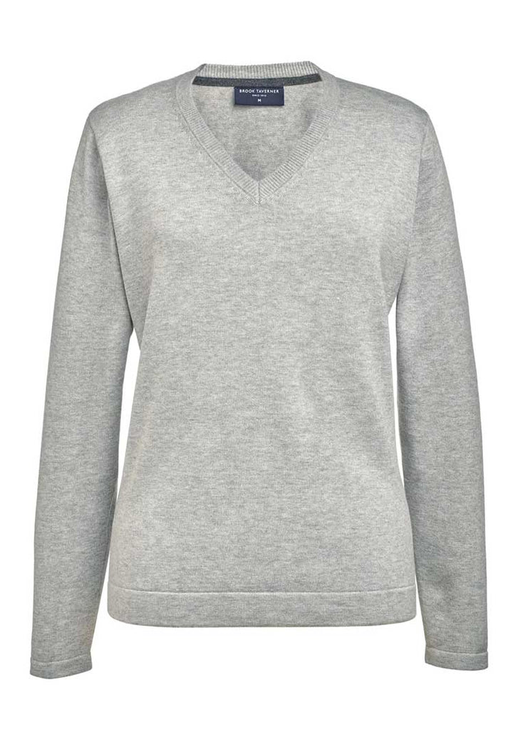 Atlanta V-Neck Jumper 2307 in Silver