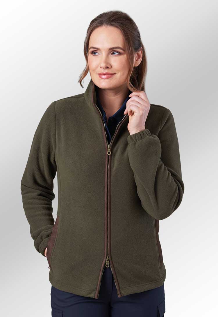 Model Wearing Baltimore Unisex Fleece 4220 in Olive