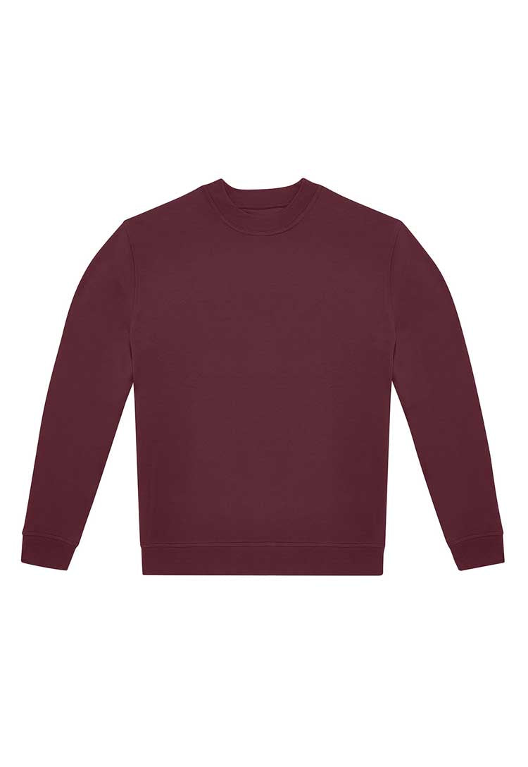 B&C ID.222 Crew Sweatshirt BA433 burgundy