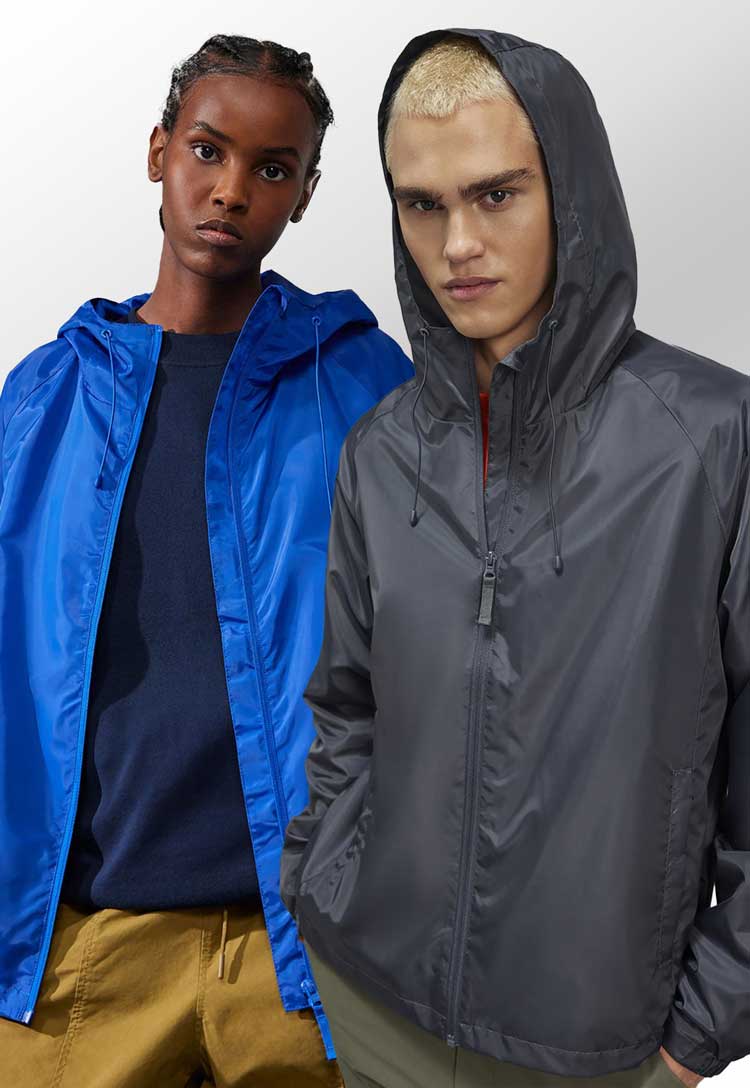 Models weairing B&C Reset Lined Windbreaker BA510