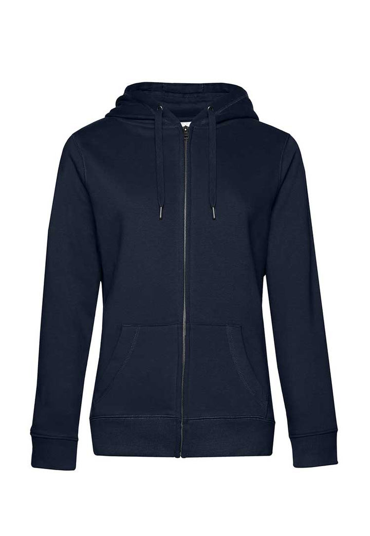 B&C Queen Zipped Hooded Sweatshirt B012F french navy