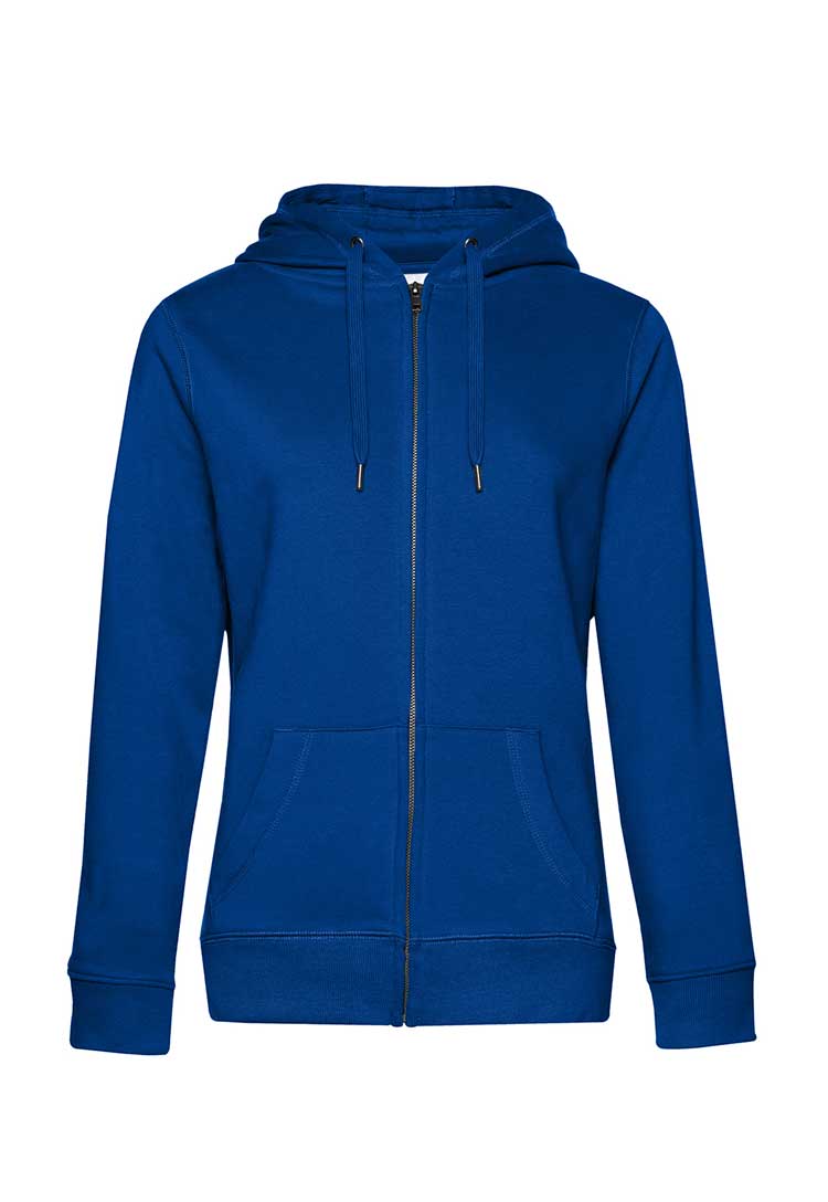 B&C Queen Zipped Hooded Sweatshirt B012F royal