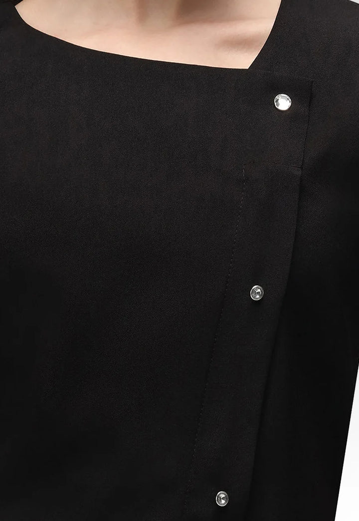 Beau Crystal Button Fastening Tunic - The Work Uniform Company