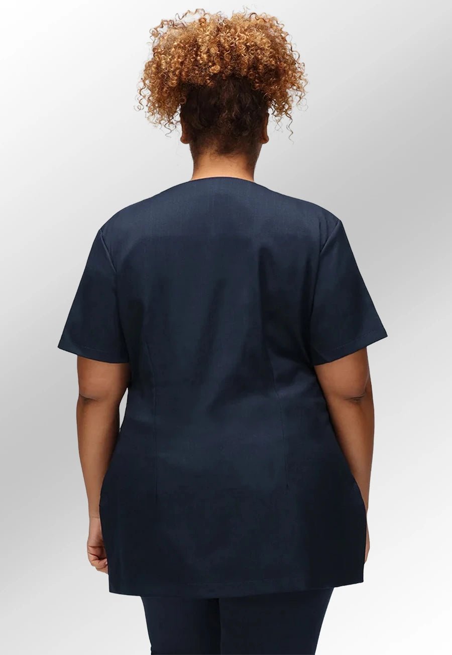 Beau Crystal Button Fastening Tunic - The Work Uniform Company