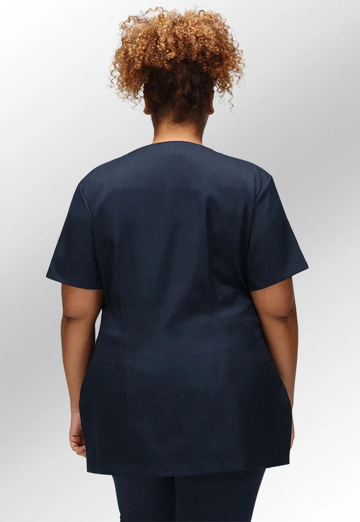 Beau Crystal Button Fastening Tunic - The Work Uniform Company