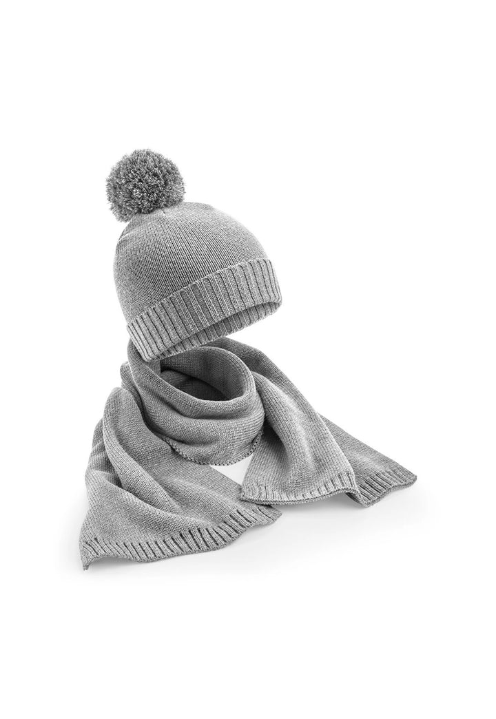 Knitted Scarf and Beanie Gift Set - The Work Uniform Company