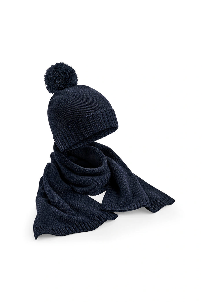 Knitted Scarf and Beanie Gift Set - The Work Uniform Company