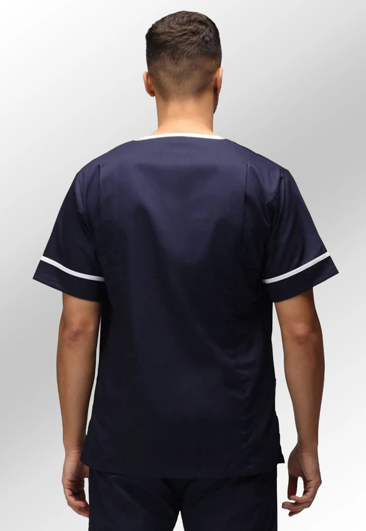 Unisex Contrast Trim Scrub Top NSTT - The Work Uniform Company