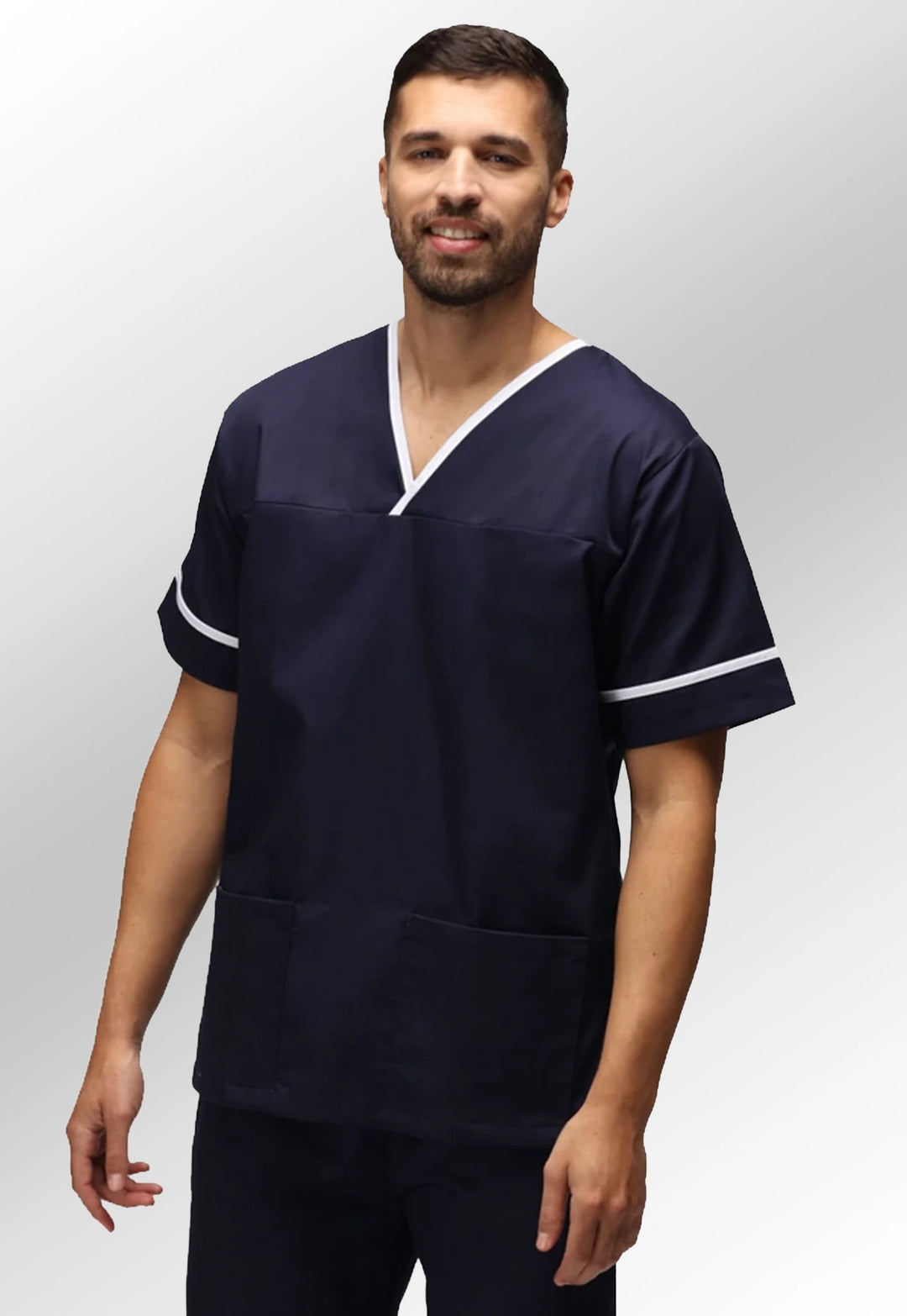 Unisex Contrast Trim Scrub Top NSTT - The Work Uniform Company