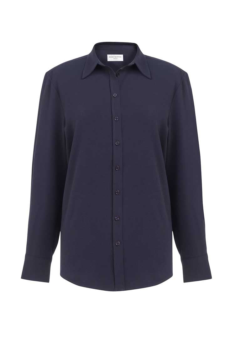Bergamo Crepe de Chine Blouse navy