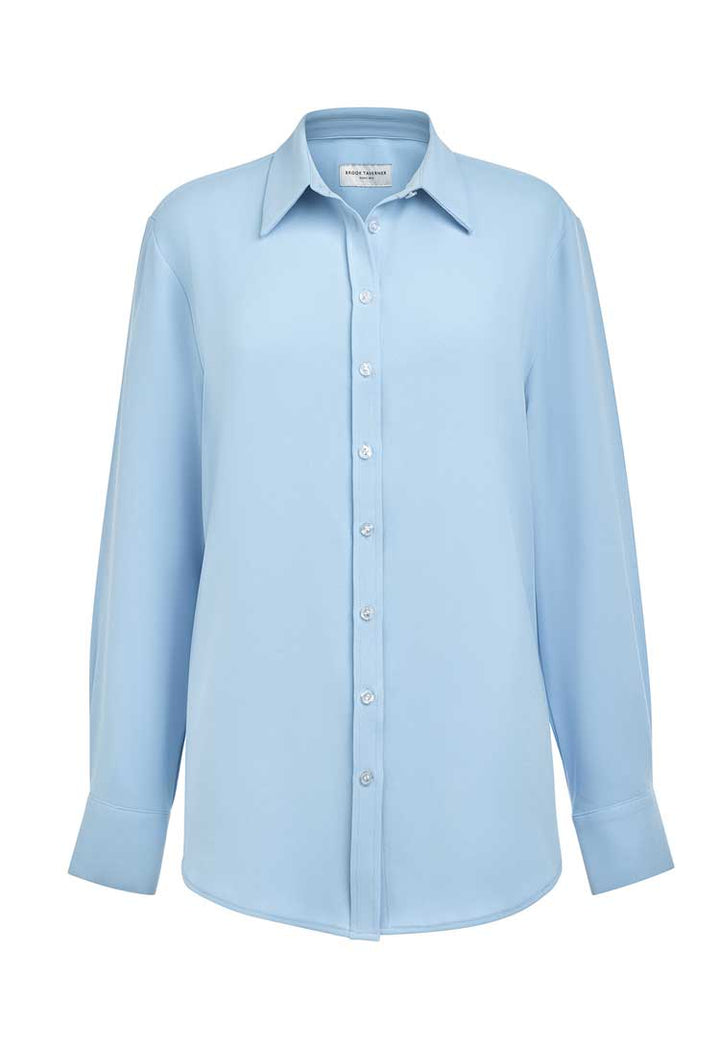 Bergamo Crepe de Chine Blouse sky