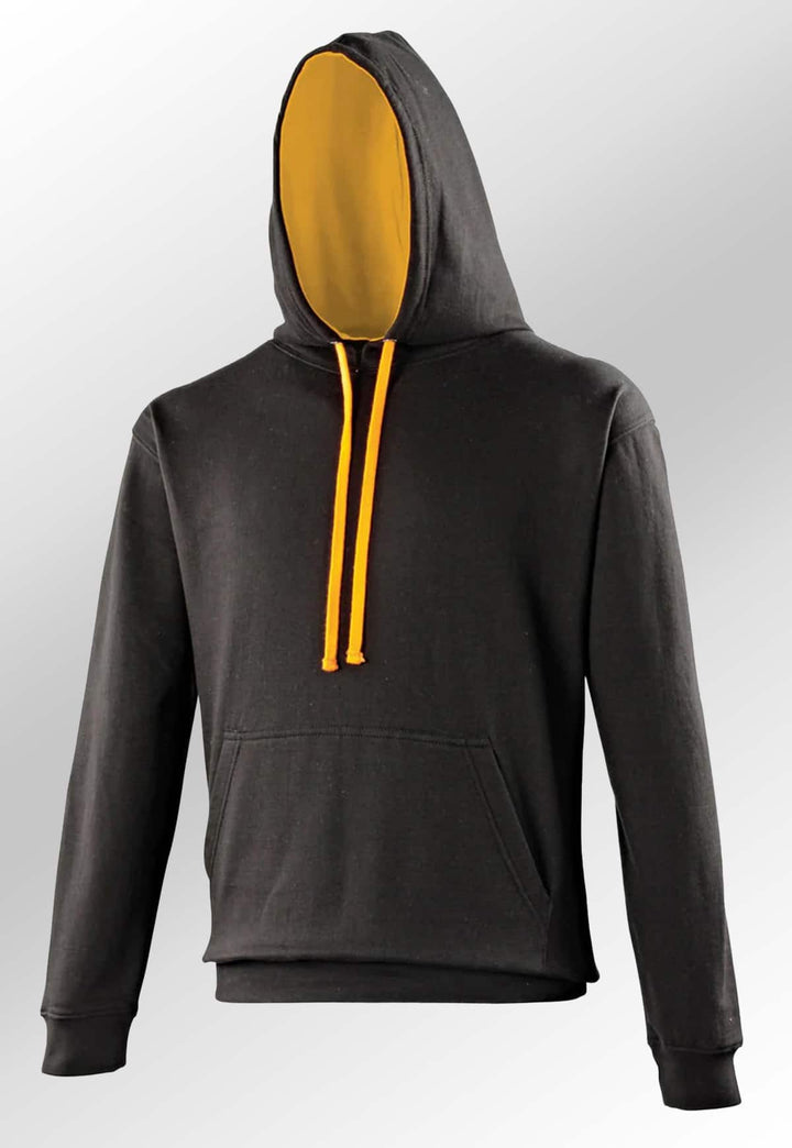 Unisex Black & Orange Varsity Hoodie JH003 - The Work Uniform Company