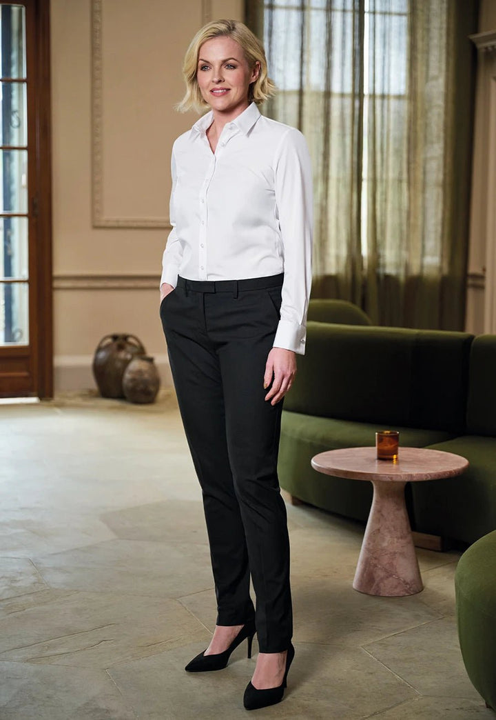 Paris Slim Fit Trousers Black - The Work Uniform Company