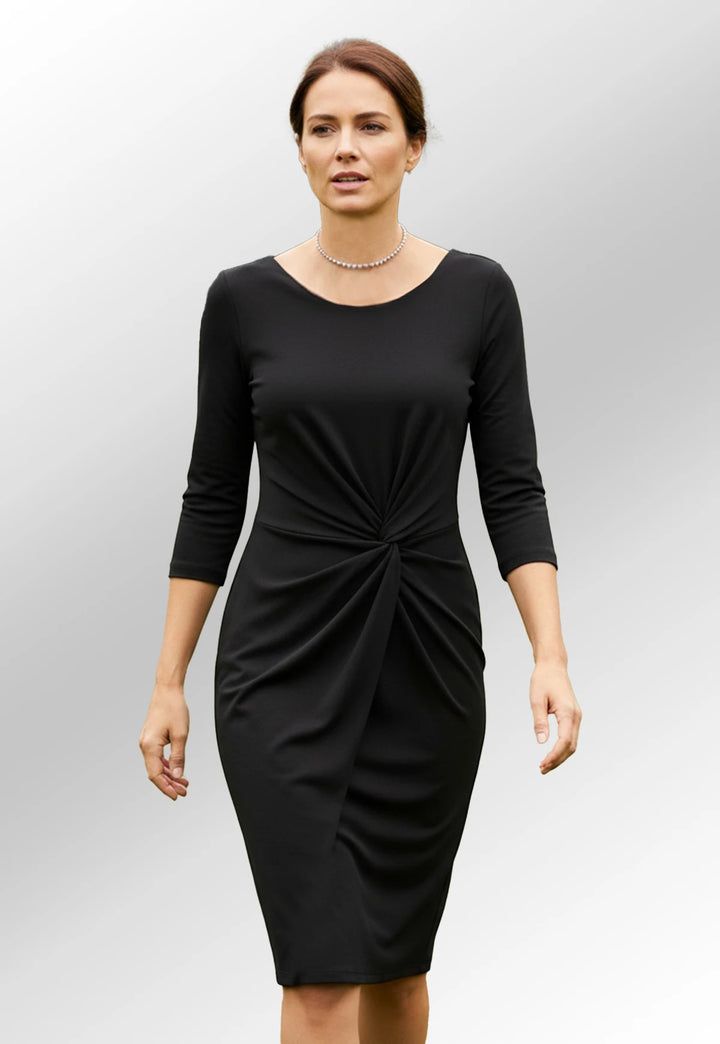 Black Stretch Funeral Dress - The Work Uniform Company
