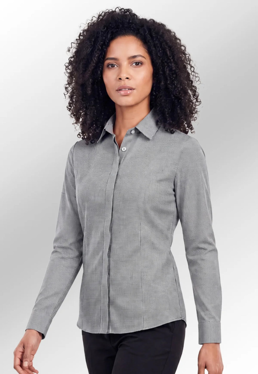 Lugano Blouse (Black) - The Work Uniform Company
