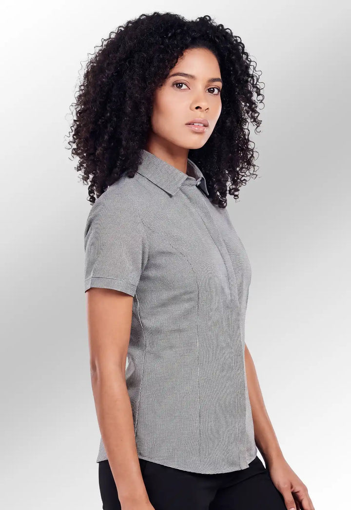 Napoli Blouse (Black) - The Work Uniform Company