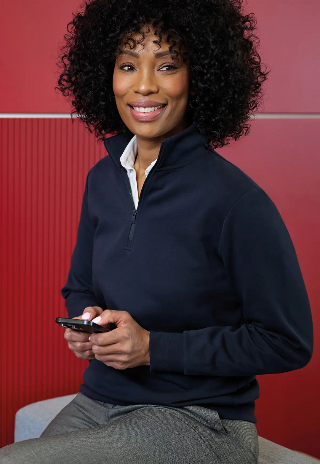 Stamford 1/4 Zip Sweatshirt - The Work Uniform Company