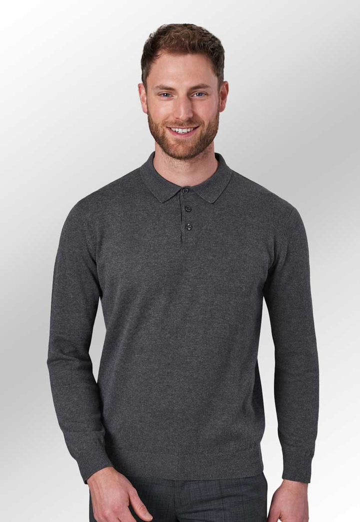 Model wearing Casper Knit Polo 4219