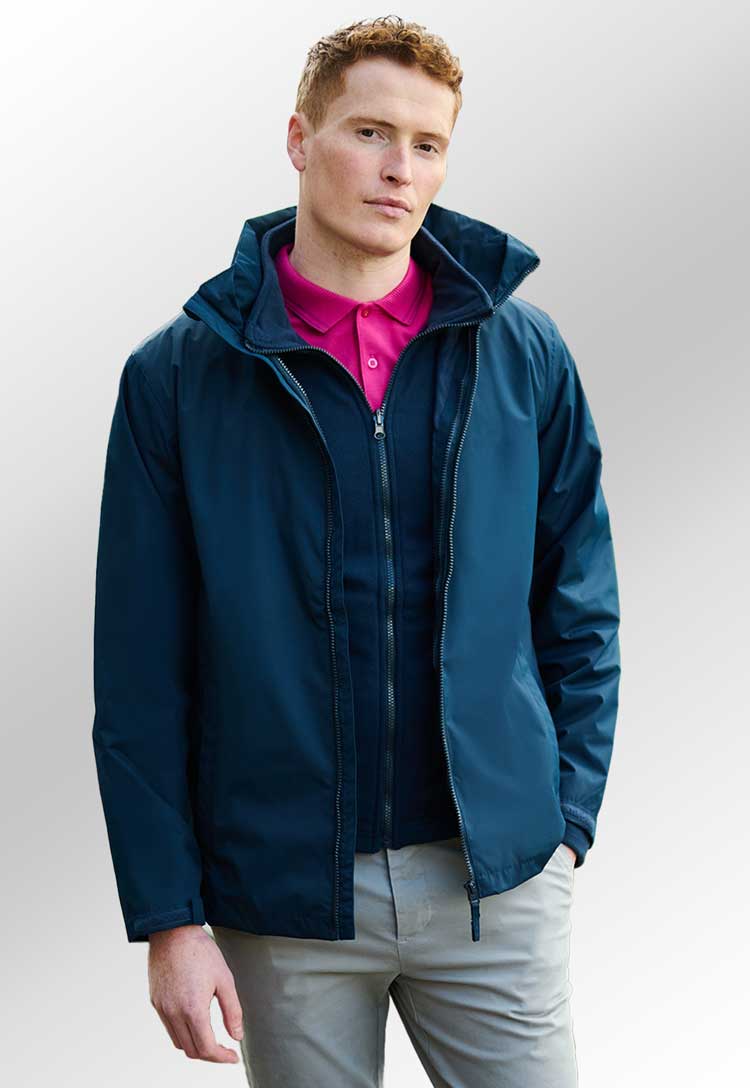 Model Wearing Regatta 3-in-1 Waterproof Jacket RG059