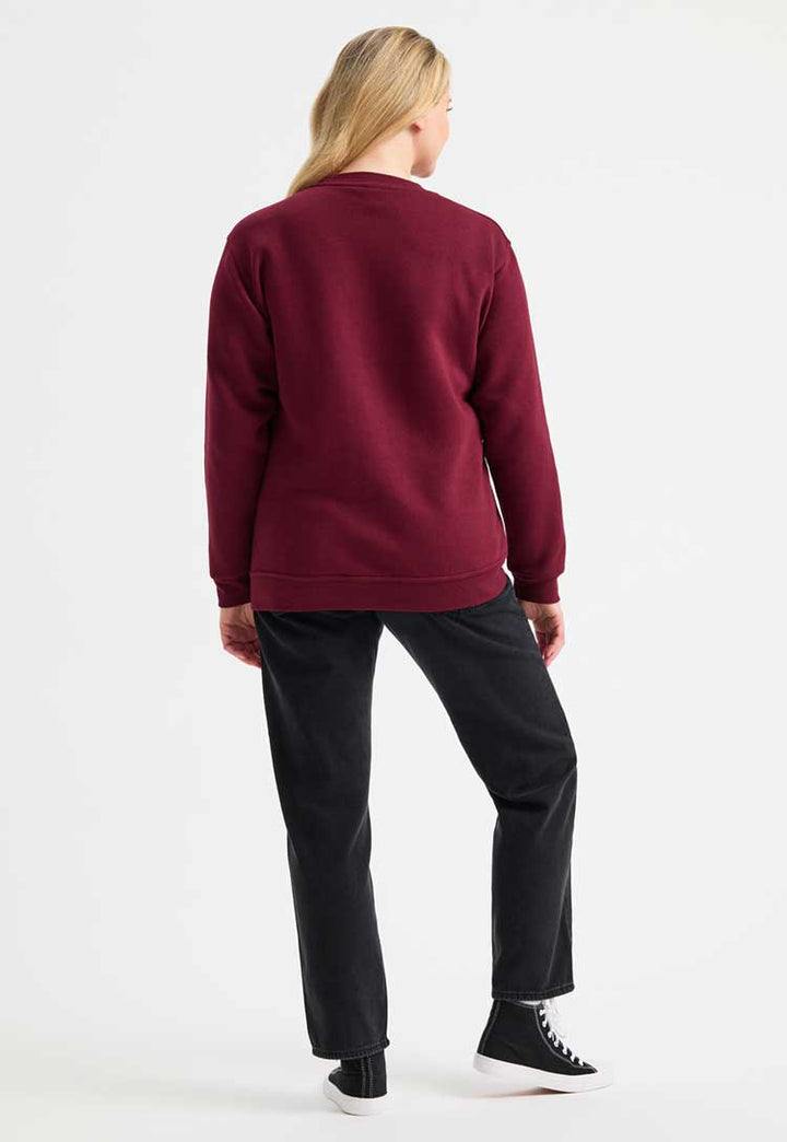 full length model wearing Classic Sweatshirt back view