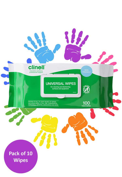Clinell Universal Wipes Bundle for Nursery Staff (Pack of 10x100)